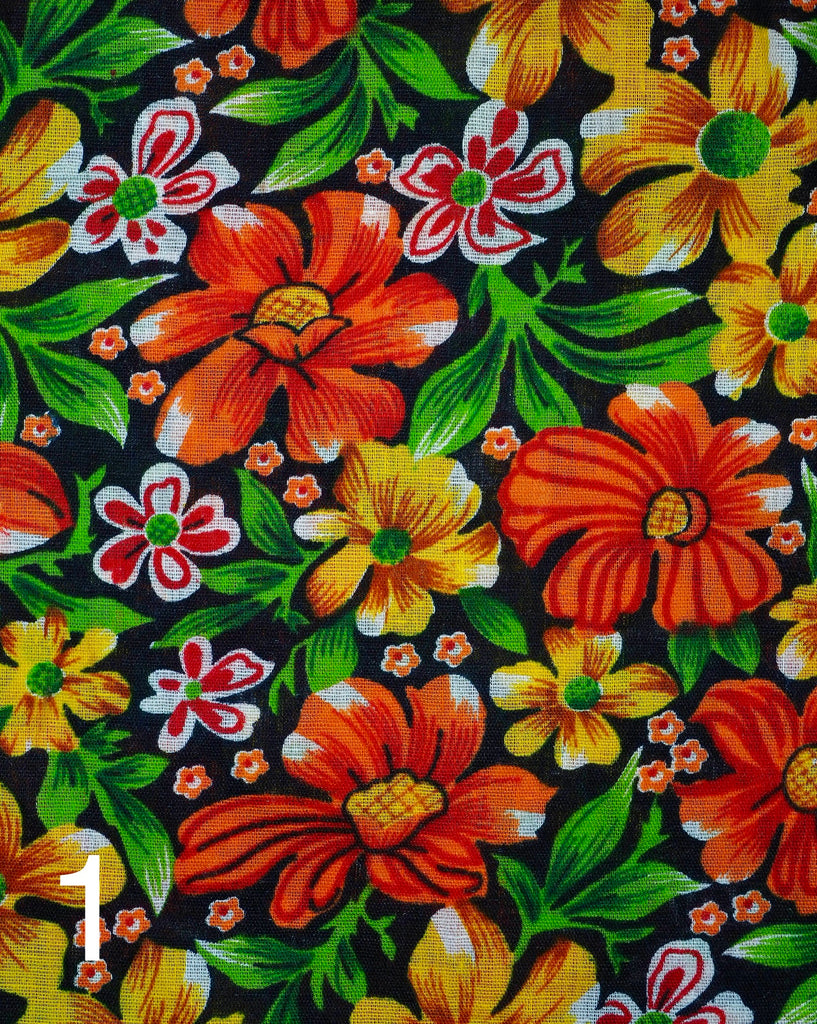 red and yellow floral fabric for little koko not-for-profit gift bags